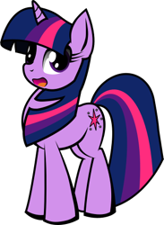 Size: 336x458 | Tagged: safe, artist:mindofnoodles, twilight sparkle, unicorn twilight, pony, unicorn, cute, female, mare, open mouth, simple background, smiling, solo, transparent background, twiabetes, vector