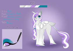 Size: 3500x2454 | Tagged: safe, artist:clay-bae, oc, oc:alto, pony, unicorn, magical lesbian spawn, male, offspring, parent:fluttershy, parent:rarity, parents:flarity, reference sheet, solo, stallion