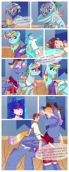 Size: 1212x3000 | Tagged: safe, artist:xjenn9fusion, oc, oc:aerial agriculture, oc:earthing elements, oc:princess mythic majestic, oc:princess sincere scholar, oc:tommy the human, alicorn, human, pony, comic:fusing the fusions, comic:time of the fusions, alicorn oc, aunt and nephew, clothes, comic, commissioner:bigonionbean, cute, family, female, fusion, fusion:aerial agriculture, fusion:earthing elements, fusion:princess mythic majestic, fusion:princess sincere scholar, glasses, grandfather and grandchild, grandparent and grandchild moment, grandparents, grandson, hat, hugging a pony, human oc, magic, male, mare, mother and child, mother and daughter, parent and child, riding, stallion, stripes, writer:bigonionbean