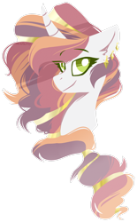 Size: 1928x3111 | Tagged: safe, artist:mcwolfity, oc, oc only, pony, unicorn, bust, eye clipping through hair, horn, simple background, smiling, solo, transparent background, unicorn oc