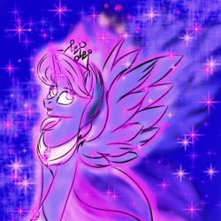 Size: 768x768 | Tagged: safe, artist:darklight1315, oc, oc:princess niki valentine, alicorn, pony, sketch, solo