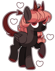 Size: 1024x1325 | Tagged: safe, artist:chococolte, oc, demon, demon pony, original species, pegasus, base used, female, mare, simple background, solo, transparent background