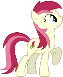 Size: 6000x7314 | Tagged: safe, artist:delectablecoffee, roseluck, earth pony, pony, .ai available, absurd resolution, female, looking up, mare, raised hoof, simple background, smiling, solo, transparent background, vector