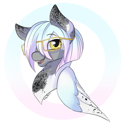 Size: 1024x1034 | Tagged: safe, artist:paisleyperson, oc, oc:fairy floss, pegasus, pony, bust, female, glasses, mare, portrait, solo