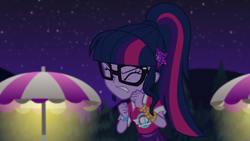 Size: 1920x1080 | Tagged: safe, screencap, sci-twi, twilight sparkle, better together, equestria girls, sunset's backstage pass!, geode of telekinesis, magical geodes, music festival outfit, solo