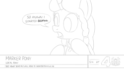 Size: 1280x720 | Tagged: safe, artist:unsavorydom, oc, oc:marker pony, 4chan, boop, news, solo, television