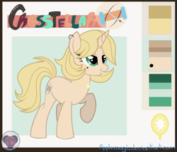 Size: 3851x3315 | Tagged: safe, artist:applerougi, oc, oc:crosstellar, pony, unicorn, female, mare, reference sheet, solo