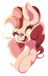 Size: 1264x1985 | Tagged: safe, artist:tohupo, pinkie pie, earth pony, pony, commission, cute, diapinkes, eyes closed, female, happy, mare, open mouth, simple background, solo, white background