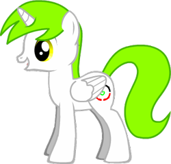 Size: 370x353 | Tagged: safe, oc, oc only, oc:red ring, alicorn, pony, pony creator, alicorn oc, red ring of death, simple background, solo, transparent background