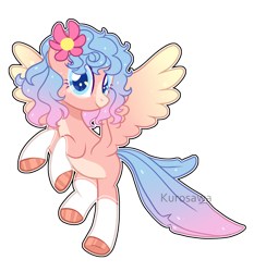 Size: 2304x2472 | Tagged: safe, artist:kurosawakuro, oc, hybrid, pegasus, pony, base used, colored hooves, colored pupils, ethereal mane, female, interspecies offspring, magical lesbian spawn, offspring, parent:pinkie pie, parent:princess skystar, parents:skypie, simple background, solo, starry mane, transparent background