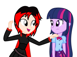 Size: 1280x950 | Tagged: safe, artist:lhenao, twilight sparkle, twilight sparkle (alicorn), alicorn, equestria girls, crossover, equestria girls-ified, ruby rose, rwby