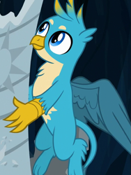 Size: 541x720 | Tagged: safe, screencap, gallus, griffon, uprooted, chest fluff, claws, cropped, male, paws, tail, wings