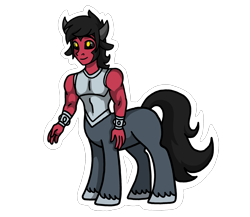 Size: 2048x1780 | Tagged: safe, artist:melspyrose, oc, oc only, oc:prince torak, centaur, parent:tirek, simple background, smiling, solo, transparent background, young