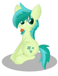 Size: 1024x1326 | Tagged: safe, artist:skyflys, sandbar, earth pony, cheek fluff, chest fluff, cute, looking at you, sandabetes, simple background, solo, teenager, tongue out, transparent background