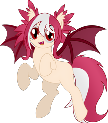 Size: 2148x2467 | Tagged: safe, artist:soulakai41, oc, oc:ruby skies, bat pony, pony, female, mare, simple background, solo, transparent background