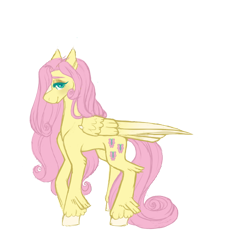 Size: 716x740 | Tagged: safe, artist:ask-pinkie-polkadot-pie, fluttershy, pegasus, pony, colored hooves, simple background, solo, transparent background, tumblr:ask-pinkie-polkadot-pie