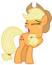 Size: 5133x6457 | Tagged: safe, artist:estories, derpibooru import, applejack, earth pony, pony, absurd resolution, do not want, simple background, solo, transparent background, vector