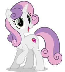 Size: 971x1080 | Tagged: safe, artist:thunder-blur, sweetie belle, pony, unicorn, growing up is hard to do, female, looking at you, mare, older, older sweetie belle, open mouth, simple background, smiling, solo, transparent background