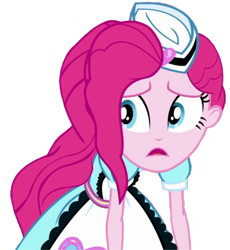 Size: 2048x2224 | Tagged: safe, edit, edited screencap, editor:lonely fanboy48, screencap, pinkie pie, equestria girls, equestria girls series, five stars, spoiler:eqg series (season 2), background removed, cute, depressed, sad, simple background, solo, transparent background