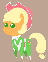 Size: 4605x5949 | Tagged: safe, artist:egor418, applejack, earth pony, pony, sparkle's seven, apple chord, clothes, cute, female, hat, jackabetes, mare, pointy ponies, simple background, solo