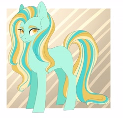 Size: 2761x2695 | Tagged: safe, artist:kittii-kat, oc, oc:treasure trove, earth pony, pony, female, magical lesbian spawn, mare, offspring, parent:coco pommel, parent:sassy saddles, simple background, solo, transparent background