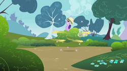 Size: 1280x720 | Tagged: safe, screencap, twilight sparkle, bee, pony, feeling pinkie keen, bush, female, hat, mare, pith helmet, swarm, tree