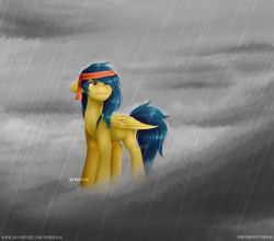 Size: 3356x2953 | Tagged: safe, artist:sparkie45, oc, oc only, oc:polly, pegasus, pony, cloud, female, mare, rain, solo