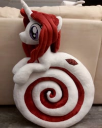 Size: 1080x1350 | Tagged: safe, artist:varonya, oc, oc only, oc:ruby scales, lamia, original species, snake, snake pony, female, horn, irl, photo, plushie, slit eyes, solo