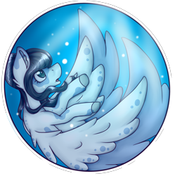 Size: 2212x2220 | Tagged: safe, artist:chazmazda, oc, oc only, oc:waterdot, pony, bun, cartoon, coat markings, commission, commissions open, digital art, highlights, shade, shading, simple background, solo, transparent background, water, wings