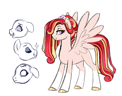 Size: 2757x2175 | Tagged: safe, artist:azure-art-wave, oc, oc:adele, pegasus, female, mare, offspring, parent:princess cadance, parent:shining armor, parents:shiningcadance, simple background, solo, transparent background