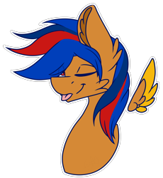 Size: 2448x2660 | Tagged: safe, artist:chazmazda, oc, oc only, pony, cheek fluff, commission, commissions open, digital art, simple background, solo, tongue out, transparent background