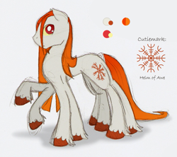 Size: 633x562 | Tagged: safe, artist:ravenpuff, oc, oc only, oc:sunbeam, hybrid, original species, interspecies offspring, male, multiple legs, multiple limbs, offspring, parent:discord, parent:princess celestia, parents:dislestia, raised hoof, reference sheet, sleipnir, solo, unshorn fetlocks, wat