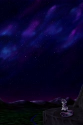 Size: 3444x5167 | Tagged: safe, artist:rameslack, princess flurry heart, alicorn, pony, absurd resolution, chest fluff, female, mare, night, night sky, older, older flurry heart, profile, river, scenery, sky, solo, stargazing, starry night, stars