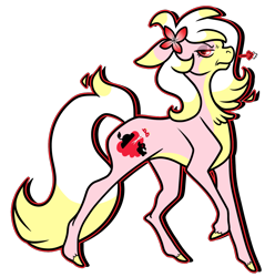 Size: 1599x1612 | Tagged: artist needed, safe, oc, oc:carmen garcía, earth pony, pony, angry, flower, flower in hair