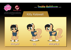 Size: 1001x713 | Tagged: artist needed, safe, earth pony, pony, doublerainboom.com, female, kitty katswell, mare, my little pony logo, ponified, show accurate, tuff puppy