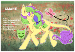 Size: 3333x2323 | Tagged: safe, artist:djkaskan, oc, oc:djkaskan, butterfly, earth pony, happy, long tail