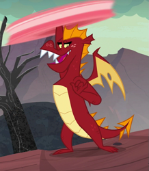Size: 627x718 | Tagged: safe, screencap, garble, dragon, sweet and smoky, claws, cropped, fangs, male, solo, tail, wings