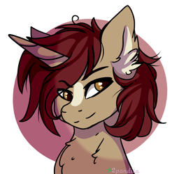 Size: 2500x2536 | Tagged: safe, artist:2pandita, oc, pony, unicorn, bust, male, portrait, solo, stallion