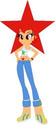 Size: 300x680 | Tagged: safe, artist:selenaede, artist:user15432, human, troll, equestria girls, barely eqg related, base used, bracelet, clothes, crossover, equestria girls style, equestria girls-ified, gem, hands on hip, jewelry, pants, red hair, ruby, ruby (trollz), ruby trollman, shoes, trollz