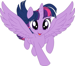 Size: 5662x5000 | Tagged: safe, artist:pink1ejack, twilight sparkle, twilight sparkle (alicorn), alicorn, pony, absurd resolution, cute, female, kotobukiya, mare, moe, open mouth, spread wings, twiabetes, vector, wings