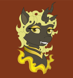 Size: 1280x1366 | Tagged: safe, artist:nightveil, artist:nightveilnocturne, oc, changeling, changeling queen, changeling queen oc, female, mare, yellow changeling