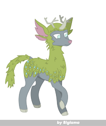 Size: 1348x1590 | Tagged: safe, artist:biglama, deer, deer pony, original species, unicorn, horns, mythology, simple background, solo, transparent background, vector