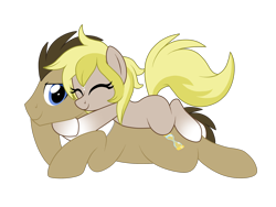 Size: 1600x1200 | Tagged: safe, artist:crystal-tranquility, doctor whooves, oc, oc:timestep, earth pony, pony, female, filly, prone, simple background, transparent background