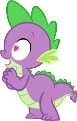 Size: 3810x5945 | Tagged: safe, artist:memnoch, spike, dragon, heart eyes, male, simple background, solo, transparent background, vector, wingding eyes