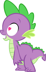 Size: 3828x5973 | Tagged: safe, artist:memnoch, spike, dragon, heart eyes, male, simple background, solo, transparent background, vector, wingding eyes