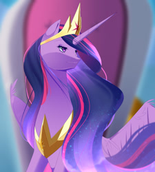 Size: 1158x1284 | Tagged: safe, artist:clefficia, princess twilight 2.0, twilight sparkle, twilight sparkle (alicorn), alicorn, pony, the last problem, canterlot, female, mare, older, older twilight, smiling, solo