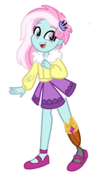 Size: 1024x1714 | Tagged: safe, artist:tassji-s, kerfuffle, equestria girls, rainbow roadtrip, amputee, cute, equestria girls-ified, fufflebetes, prosthetic leg, prosthetic limb, prosthetics, simple background, solo, transparent background