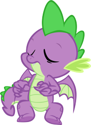 Size: 4280x5856 | Tagged: safe, artist:memnoch, spike, dragon, eyes closed, male, simple background, sitting, solo, transparent background, vector, winged spike