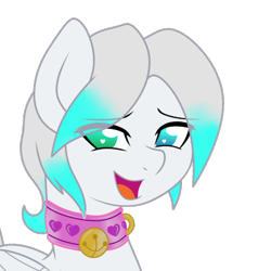 Size: 716x716 | Tagged: safe, artist:darkstorm mlp, oc, pegasus, pony, collar, heterochromia, icon, latex, solo