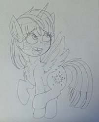 Size: 1080x1335 | Tagged: safe, twilight sparkle, twilight sparkle (alicorn), alicorn, pony, chest fluff, sketch, solo, traditional art